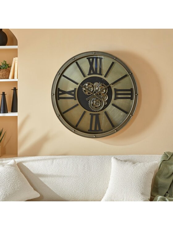 MIAhome MIAhome Zegar wiszący metalowy Parker 80 cm Kolorowy