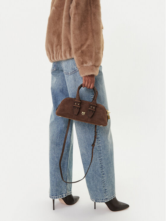 PINKO PINKO Дамска чанта Bowling Bag Baguette AI 25-26 PLTT 105334 A2JH Кафяв