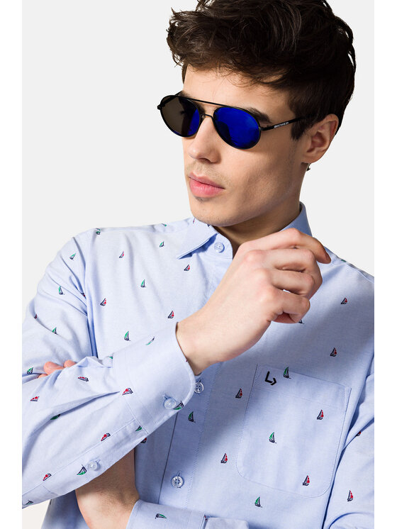 Lancerto Lancerto Koszula Darla KO073123000005 Niebieski Slim Fit
