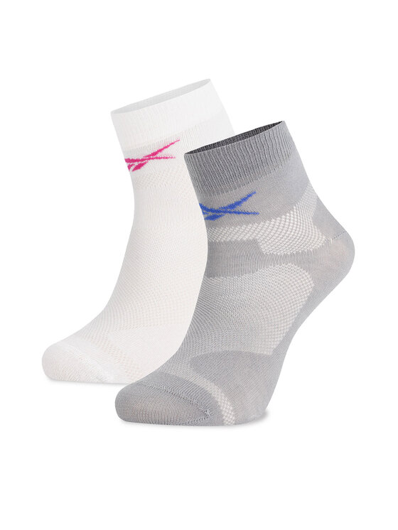 Set de 2 perechi de șosete medii unisex Reebok R0403-SS24 (2-pack) Alb