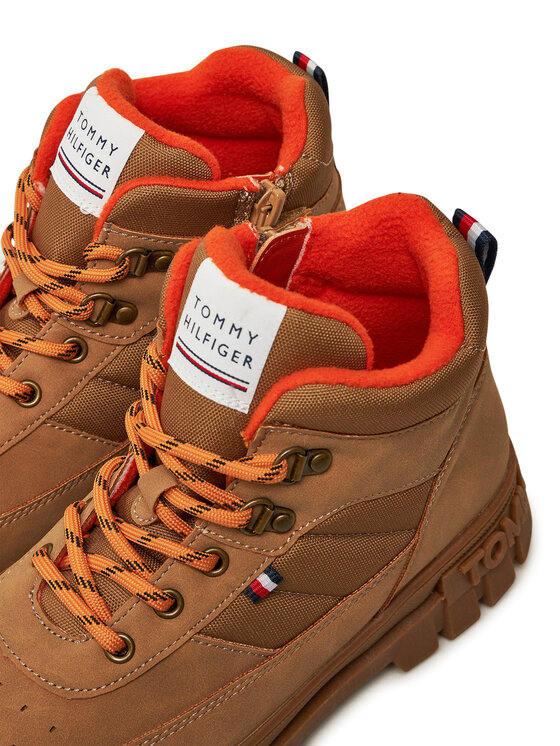 Tommy Hilfiger Tommy Hilfiger Gležnjarji Lace-Up Bootie T3X5-33707-1492 S Rjava