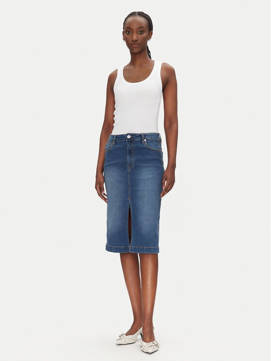 Silvian Heach Silvian Heach Spódnica jeansowa Quofoy GPP25403LO Granatowy Regular Fit