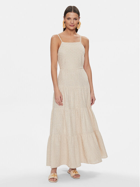 Fracomina Fracomina Vasarinė suknelė FJ24SD2004W686E5 Smėlio Regular Fit