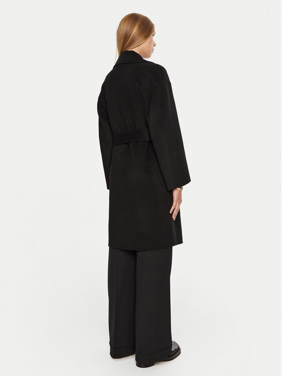 Marella Marella Cappotto di lana Marna 2423016011 Nero Regular Fit