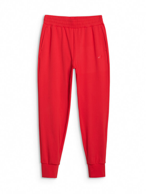 4F 4F Spodnie dresowe BASIC+ Czerwony Regular Fit