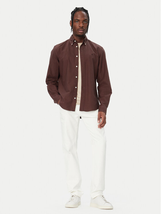 BOSS BOSS Särk 50567015 Pruun Regular Fit