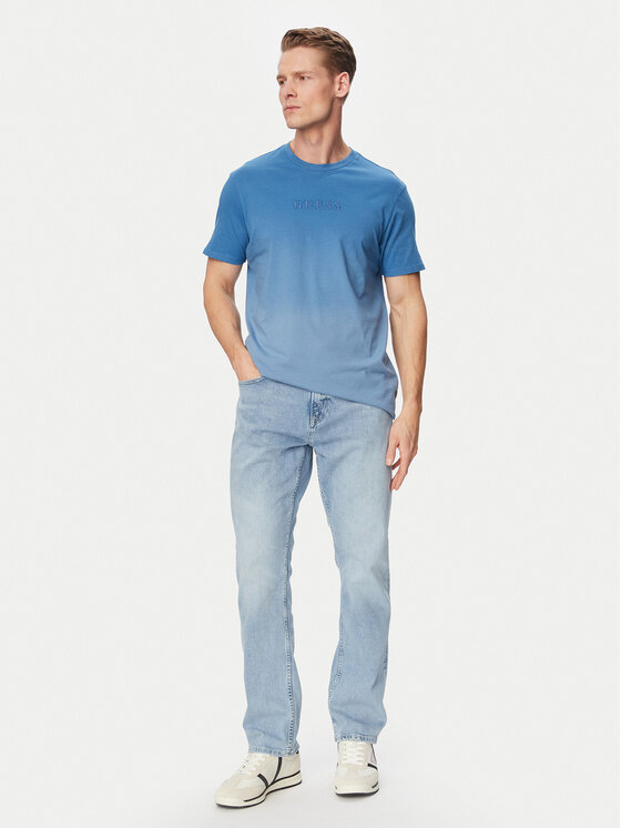 Guess Guess Tricou M6GI29 K3258 Albastru Regular Fit
