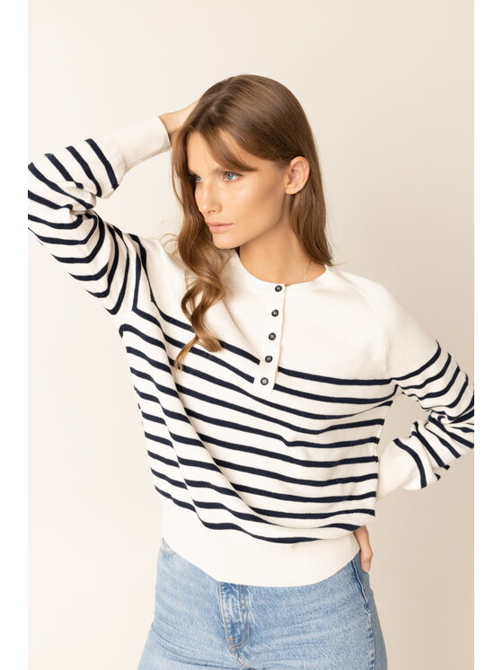 Me complete Me complete Sweter Saint Tropez Écru Comfort Fit