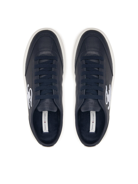 Tommy Hilfiger Tommy Hilfiger Sportcipők Th Icon Court Script Premium FW0FW09604 Sötétkék