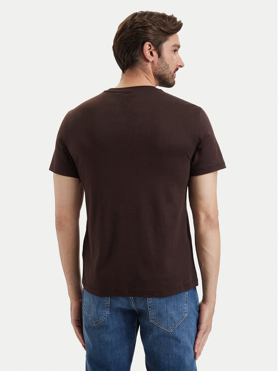 Calvin Klein Calvin Klein T-Shirt LV04LG222G Dunkelbraun Slim Fit