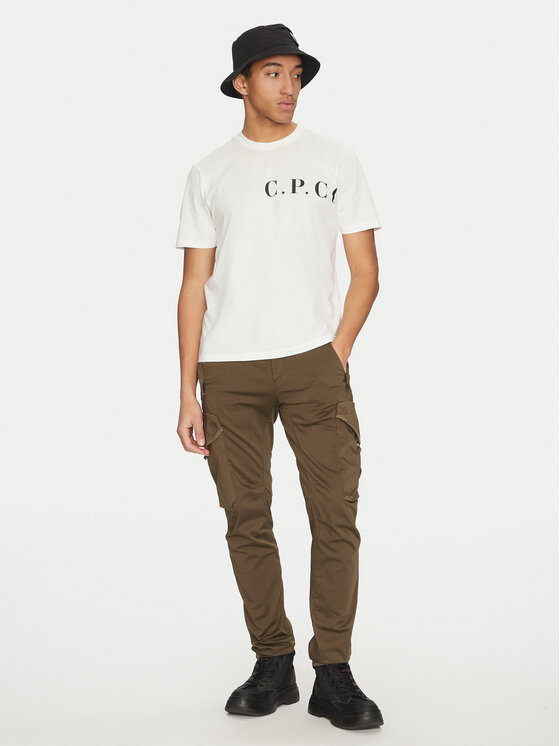C.P. Company C.P. Company T-Shirt 18CMTS139A005100W Weiß Regular Fit