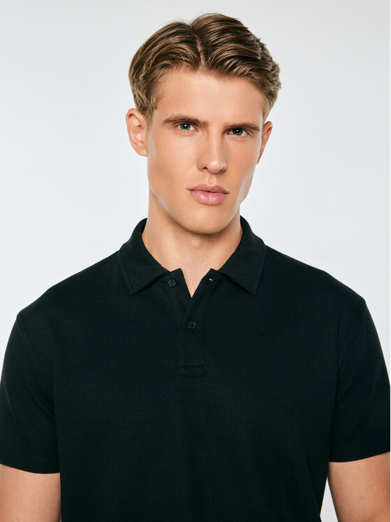 BIG STAR BIG STAR Polo NISSER Czarny Basic Fit