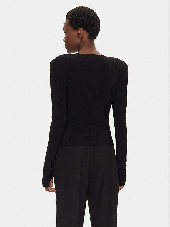 NORMA KAMALI NORMA KAMALI Μπλουζάκι KK4246PLF32001 Μαύρο Regular Fit