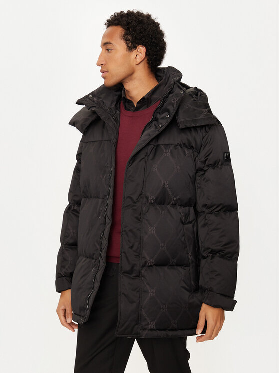 HUGO Hugo Pehelykabát Melmus2341 50524611 Fekete Regular Fit