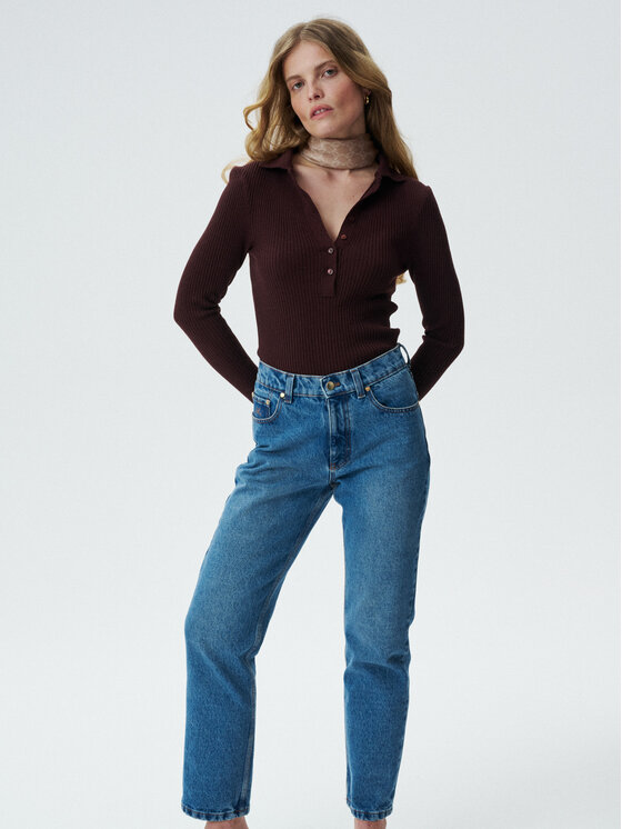 MARI PRETI MARI PRETI Sweter Grace Brązowy Regular Fit