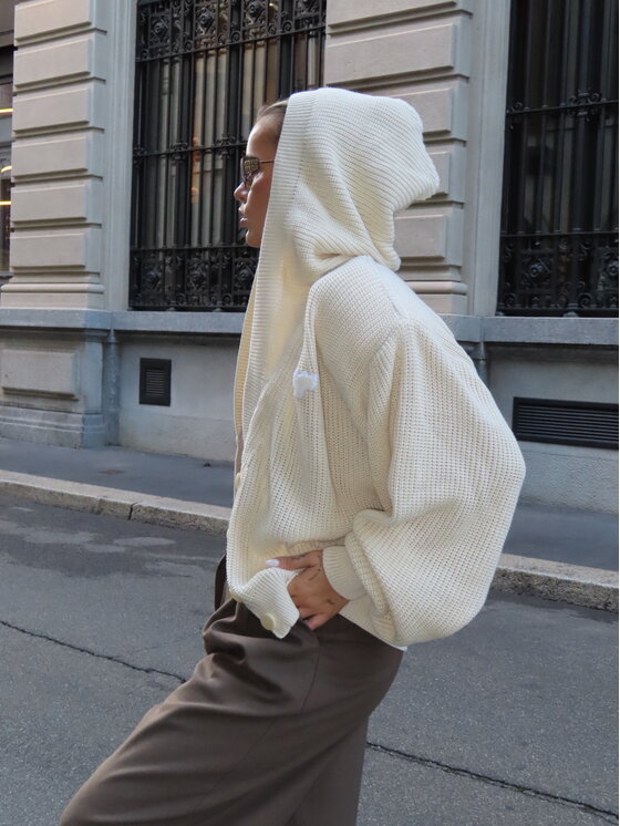 Magda Matyja Magda Matyja Kardigan ALAYA CARDIGAN VANILLA Beżowy Oversize