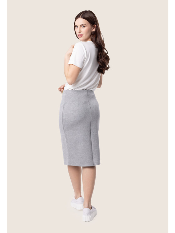 QUIOSQUE QUIOSQUE Sukně PEACHY Šedá Regular Fit
