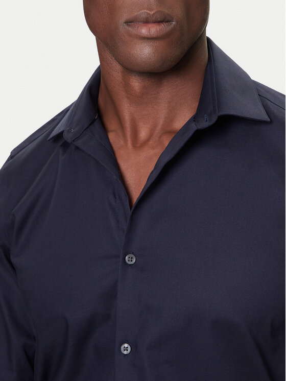 Guess Guess Риза LV019EU006 Тъмносин Slim Fit