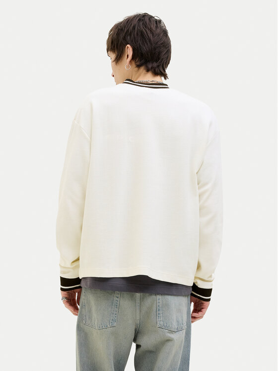 Jack & Jones Jack & Jones Mikina Horizon 12278566 Bílá Oversize