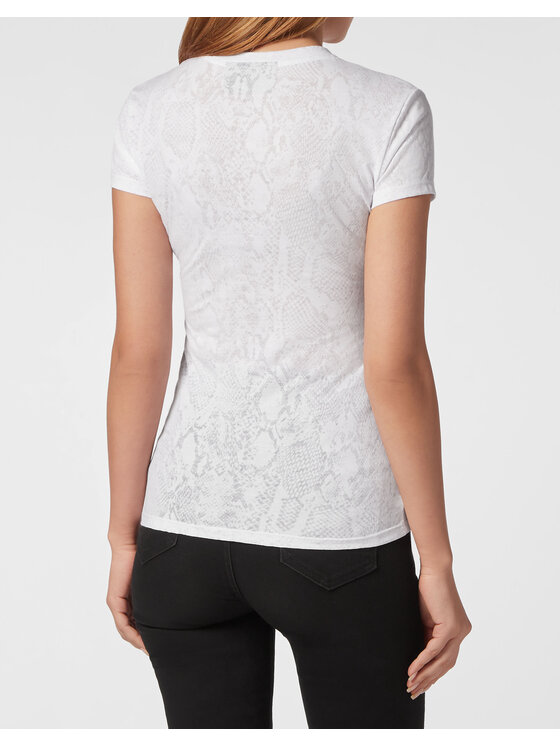 PHILIPP PLEIN PHILIPP PLEIN Tričko 9809 Biela Skin Tight Fit