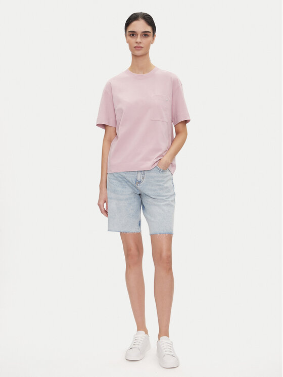 Lee Lee Póló Pocket 112363619 Lila Relaxed Fit