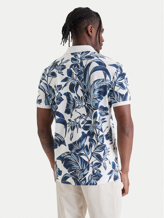 Tommy Hilfiger Tommy Hilfiger Tricou polo Floral Aop MW0MW43125 Albastru Regular Fit