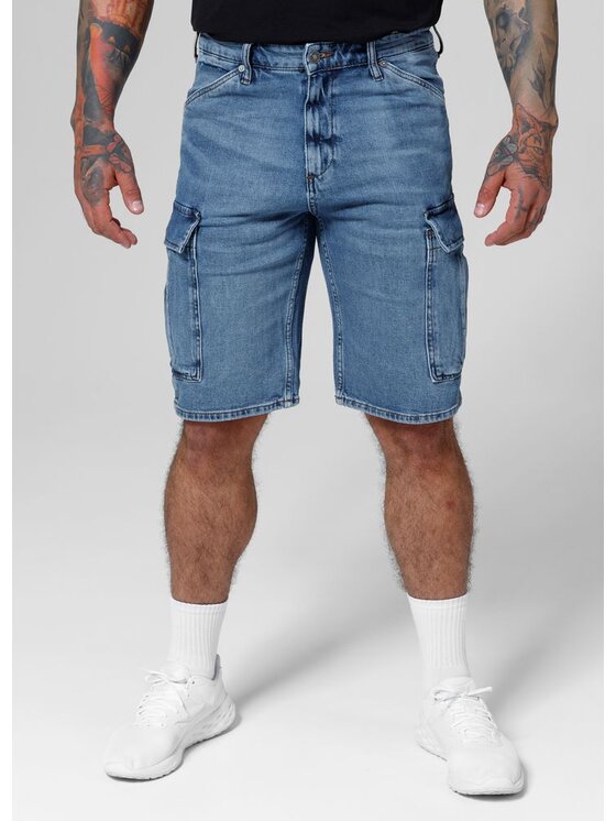 PITBULL PITBULL Szorty Szorty Niebieski Regular Fit