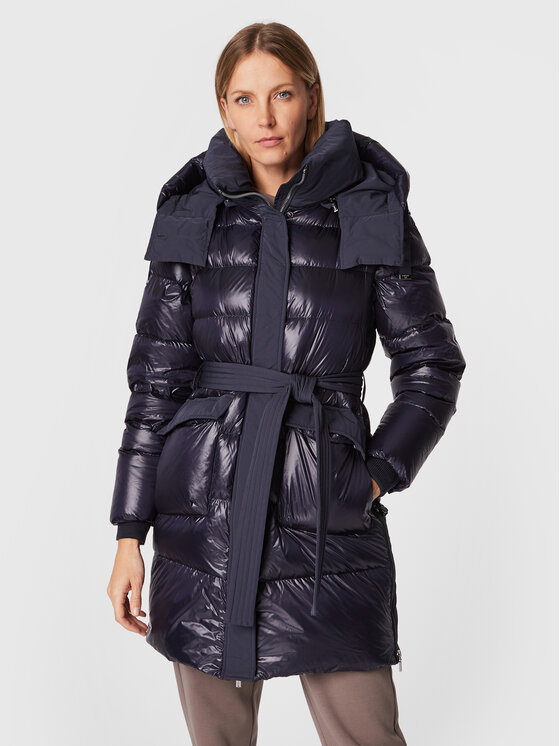 Diego M Diego M Pūkinė striukė 22IM-R432 Tamsiai mėlyna Slim Fit