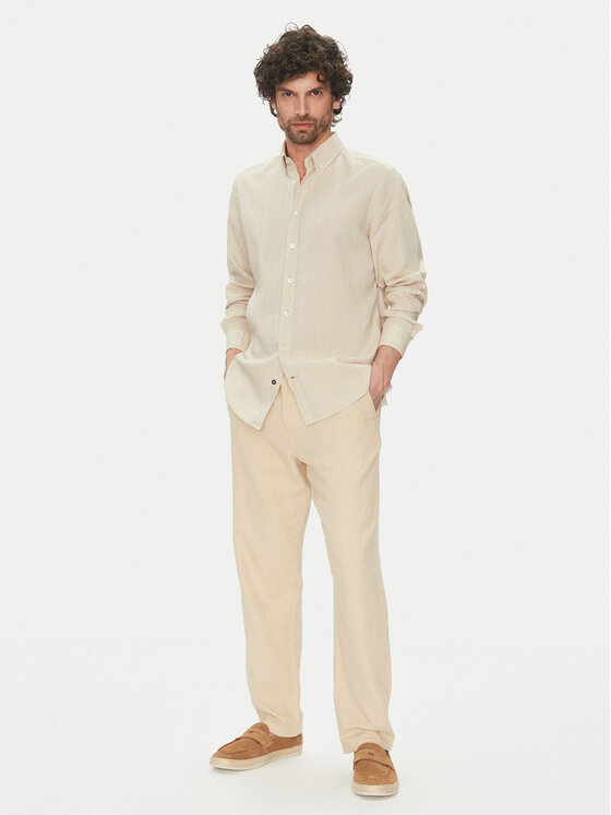 Hechter Paris Hechter Paris Särk 60356 151600 Beež Regular Fit