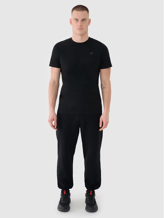 4F 4F Tričko 4FWMM00TTSHM2256-20S Čierna Regular Fit