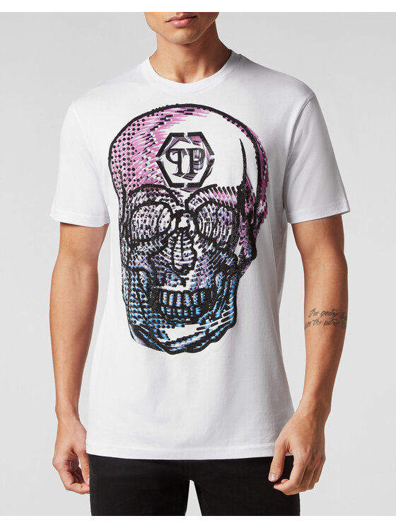 PHILIPP PLEIN PHILIPP PLEIN T-Shirt 1241 Biały Regular Fit