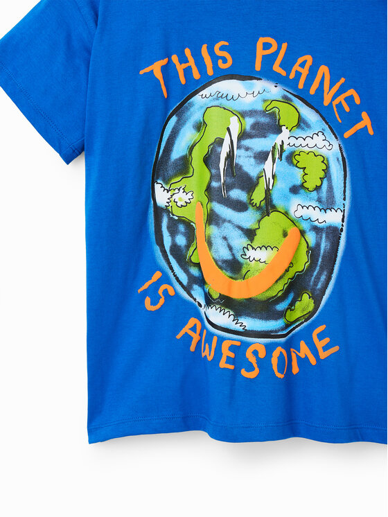 Desigual Desigual T-Shirt 23SBTK09 Blau Regular Fit