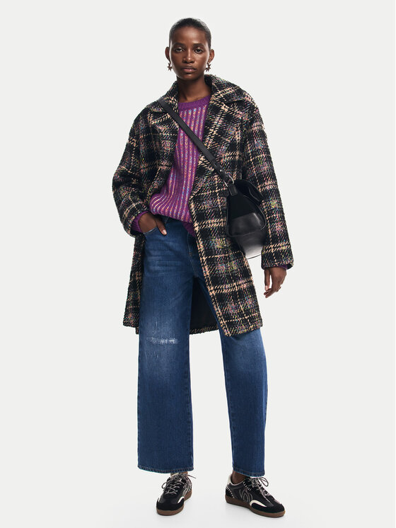 Desigual Desigual Преходно палто Corcega 24WWEWAW Кафяв Regular Fit