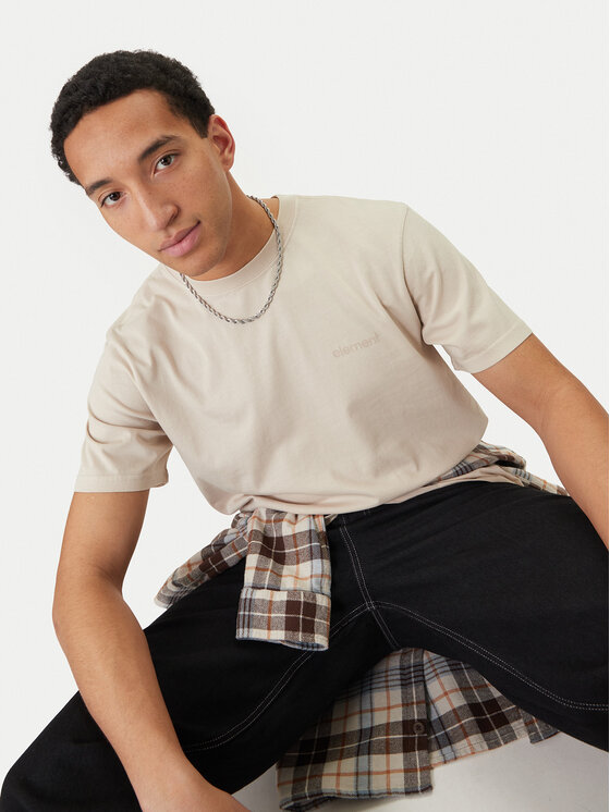 Element Element Póló Lowcase Pigment ELYKT00177 Bézs Regular Fit