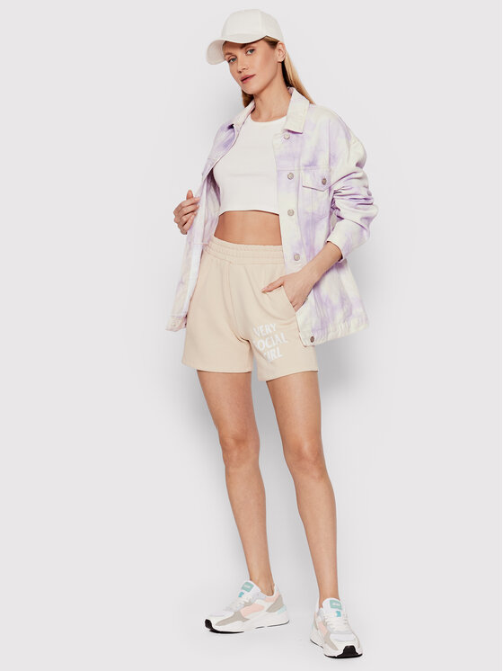 Giacca di jeans Colours On Me KL033 Viola Oversize...