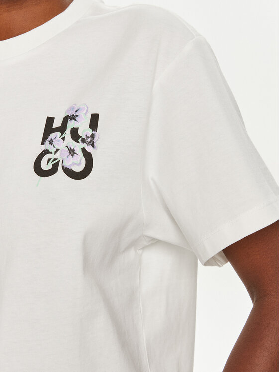 HUGO Hugo T-Shirt Vintage 50520307 Écru Relaxed Fit