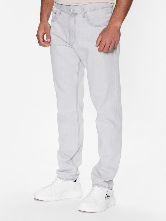 Calvin Klein Jeans Blugi J30J322797 Gri Straight Fit