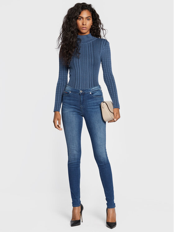Guess Guess Πουλόβερ W2BR56 Z30I2 Μπλε Slim Fit