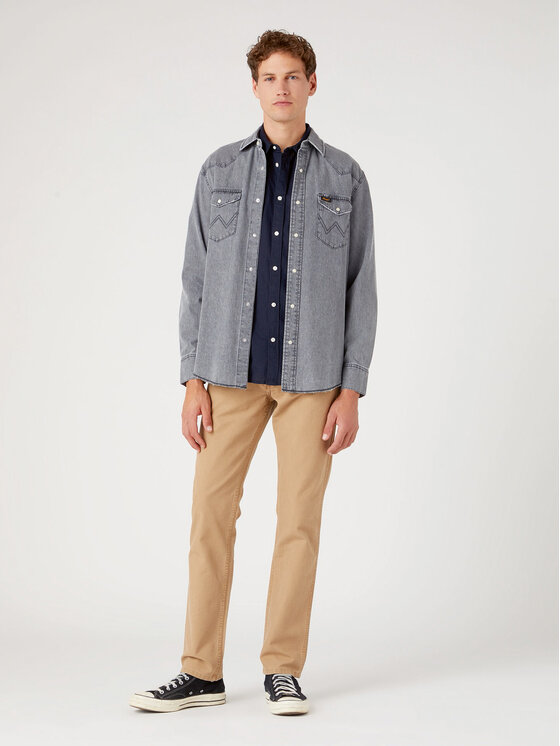 Wrangler Wrangler Pantaloni din material Greensboro W15QDRC20 112334233 Bej Straight Leg