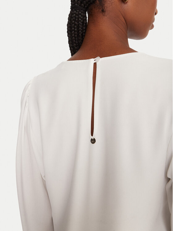 Rinascimento Rinascimento Koktejlové šaty CFC0126205003 Biela Slim Fit