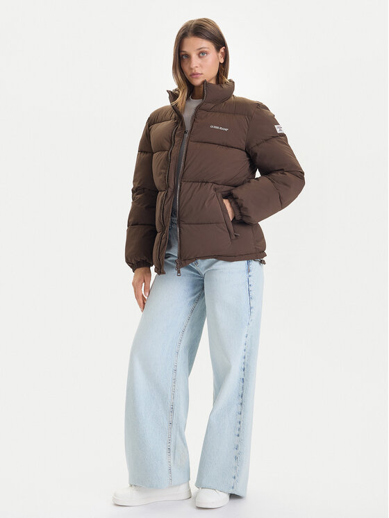 Guess Jeans Guess Jeans Télikabát W4BL21 WGII2 Sötétbarna Regular Fit