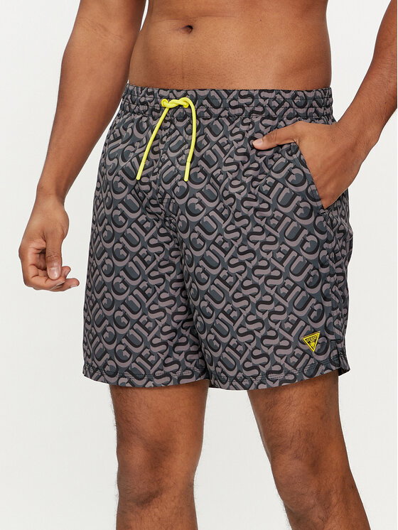Guess Pantaloni scurți pentru înot F4GT06 WG2A2 Negru Regular Fit