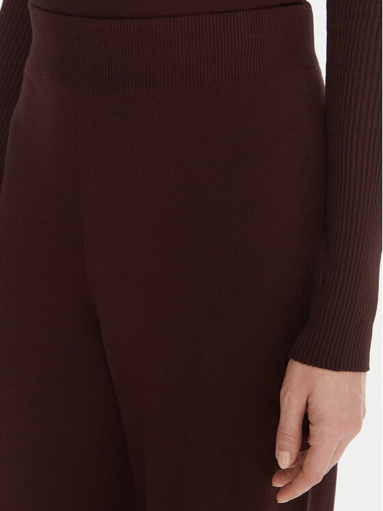Kontatto Kontatto Pantaloni in maglia 3M0803C Marrone Regular Fit