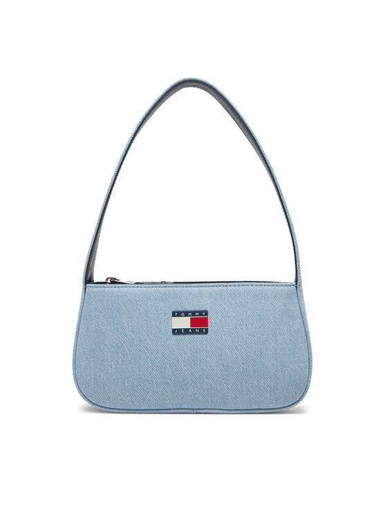Tommy Jeans Tommy Jeans Torbica Tjw Ess Must Shoulder Bag Denim AW0AW17363 Svijetloplava