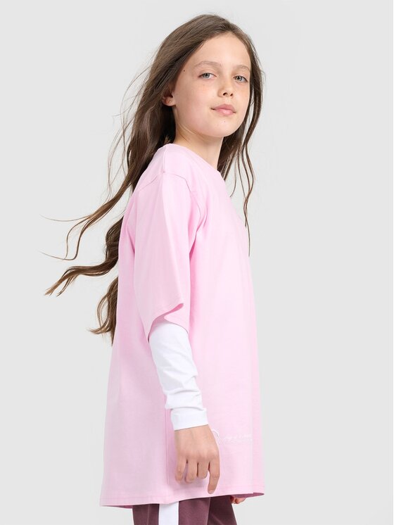 4F 4F Φανελάκι κολύμβησης 4FJRAW25TTSHF3187-56S Ροζ Oversize