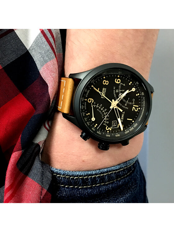 Timex Timex Zegarek T2N700 Brązowy