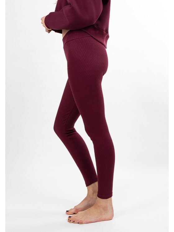 DKaren Sport DKaren Sport Legginsy LDK-K-B13 Bordowy Classic Fit