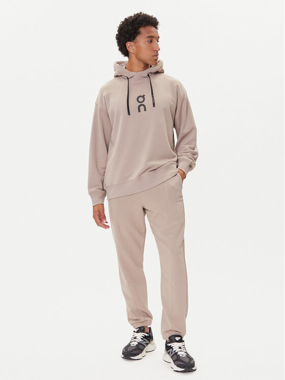 On On Donji dio trenerke Club Pants 1ME1004 Bež Relaxed Fit