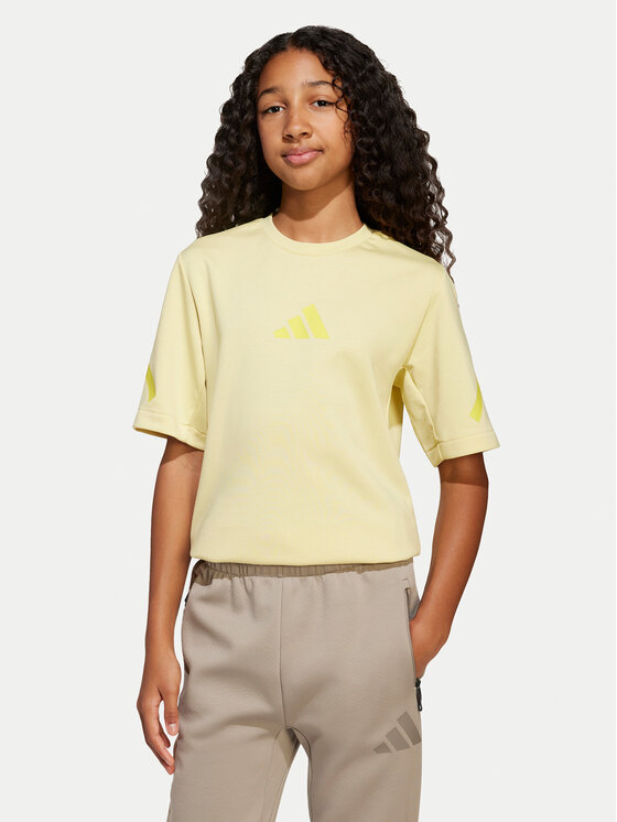 adidas adidas Póló Z.N.E. JD0015 Sárga Loose Fit