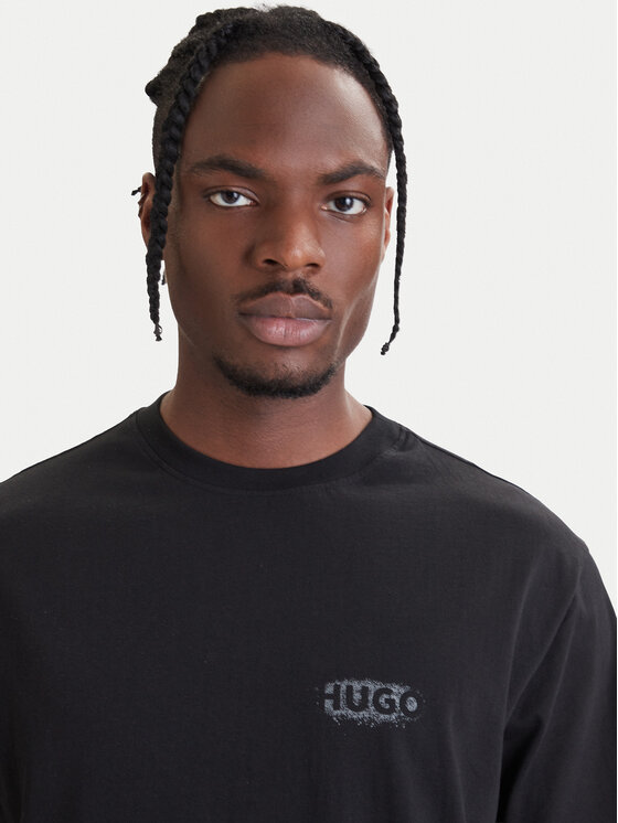 HUGO HUGO T-krekls Spray 50559731 Melns Relaxed Fit